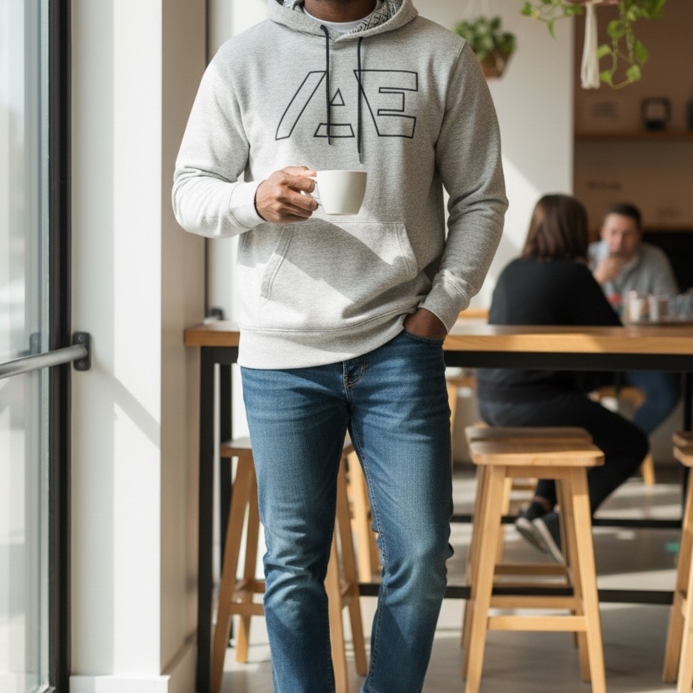 American Eagle Outfitters Light Gray Tee